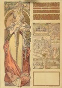 Affiche pour le Pavillon d'Autriche de l'Exposition Universelle par Alfons Mucha