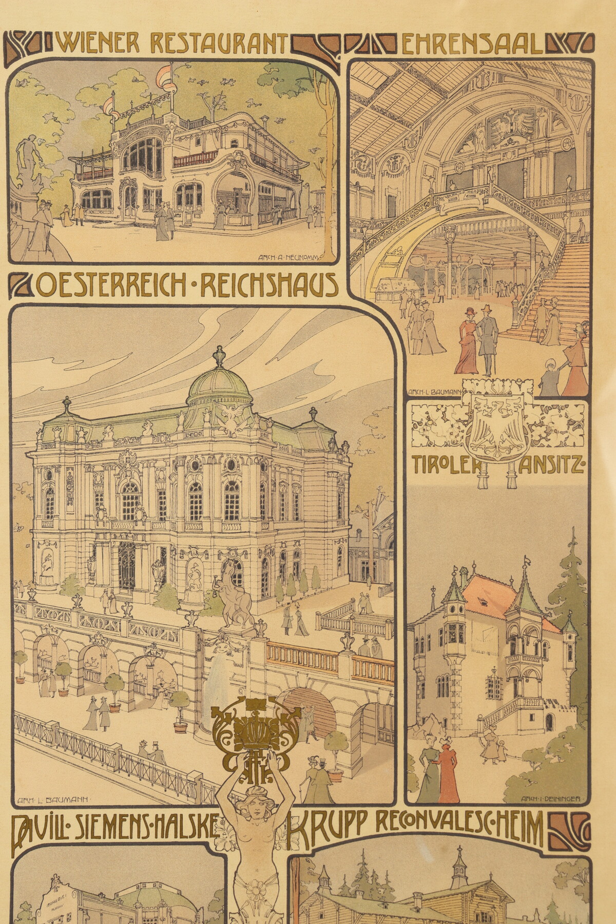 Affiche pour le Pavillon d'Autriche de l'Exposition Universelle par Alfons Mucha