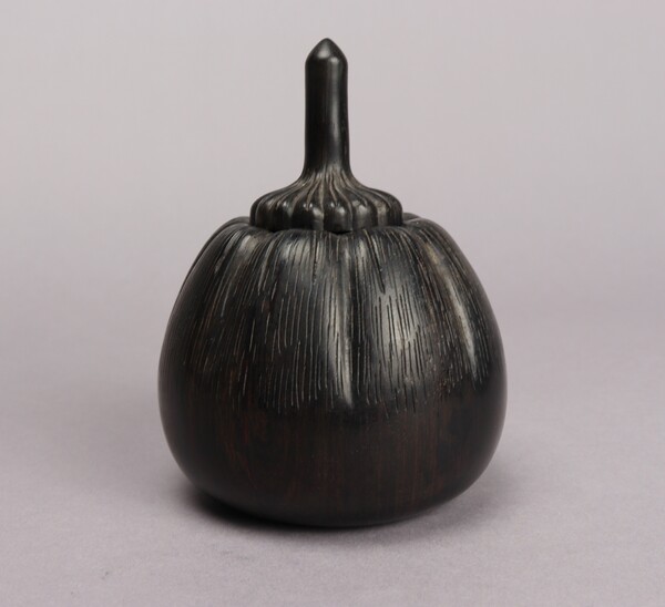 Bittergourd box in ebony by Clément Mère