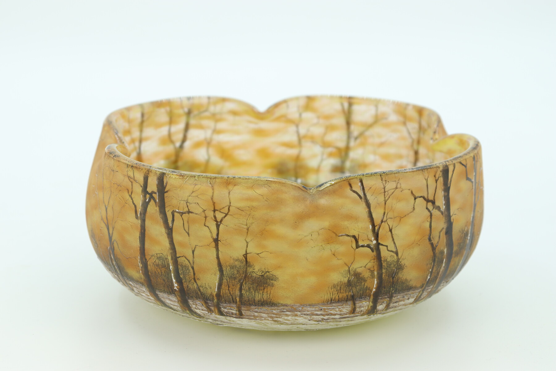 Coupe Daum au paysage enneigé