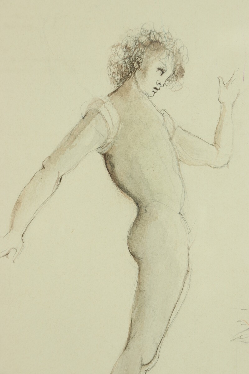 Deux figures, dessin par Leonor Fini
