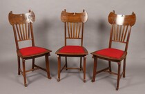 Ensemble de huit chaises par Gustave Serrurier-Bovy