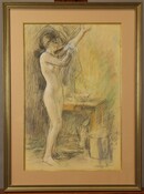Femme à sa toilette par François Joseph Guiguet