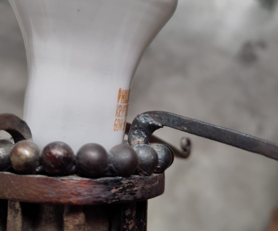 Lampe de table par Edgar Brandt et Daum