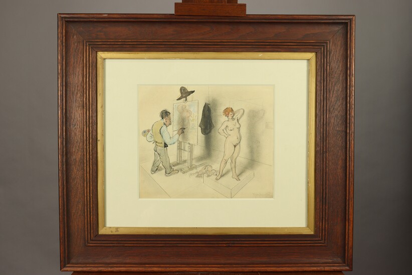 The painter and his model by Armand Rassenfosse