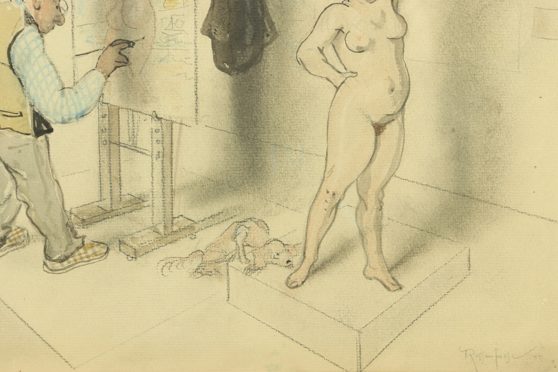 Le peintre et son modèle par Armand Rassenfosse