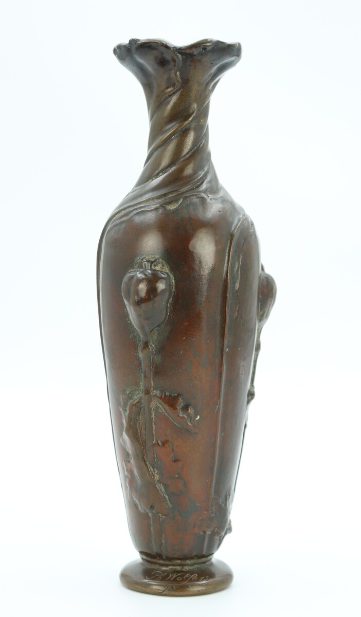 Les pavots, vase par Philippe Wolfers