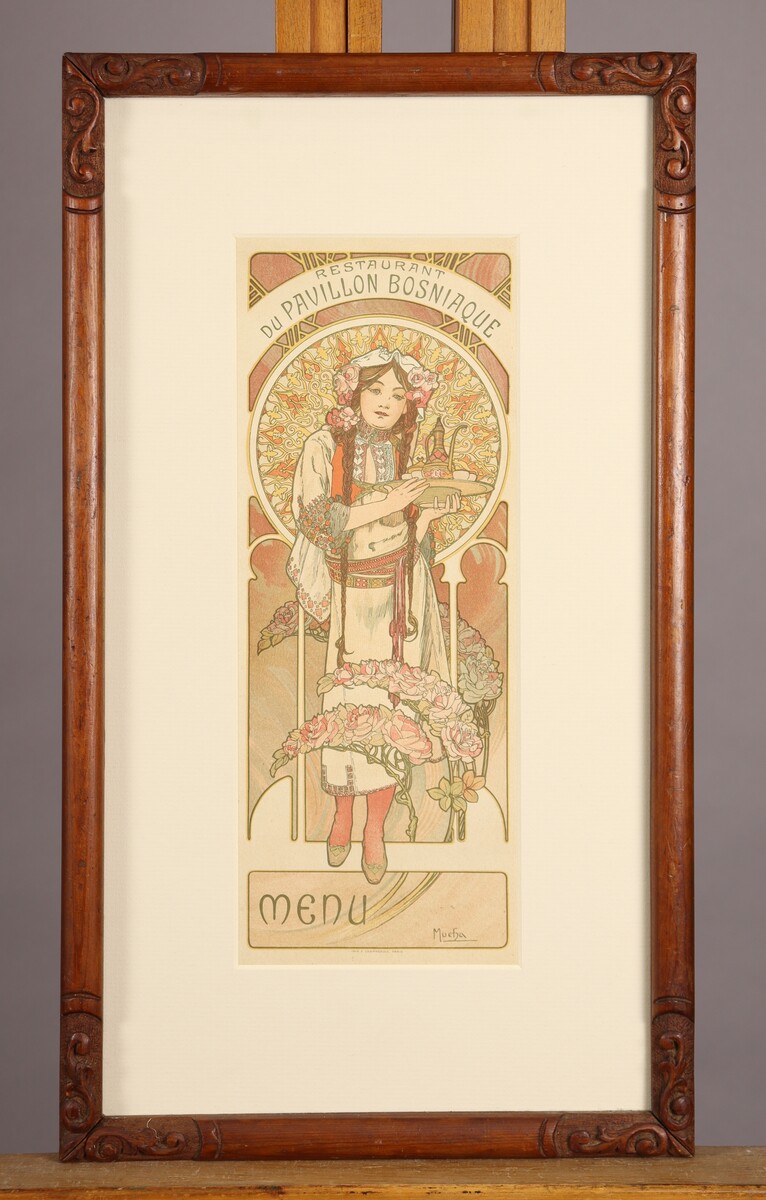 Menu du Pavillon Bosniaque pour l'Exposition Universelle de 1900 par Alphonse Mucha