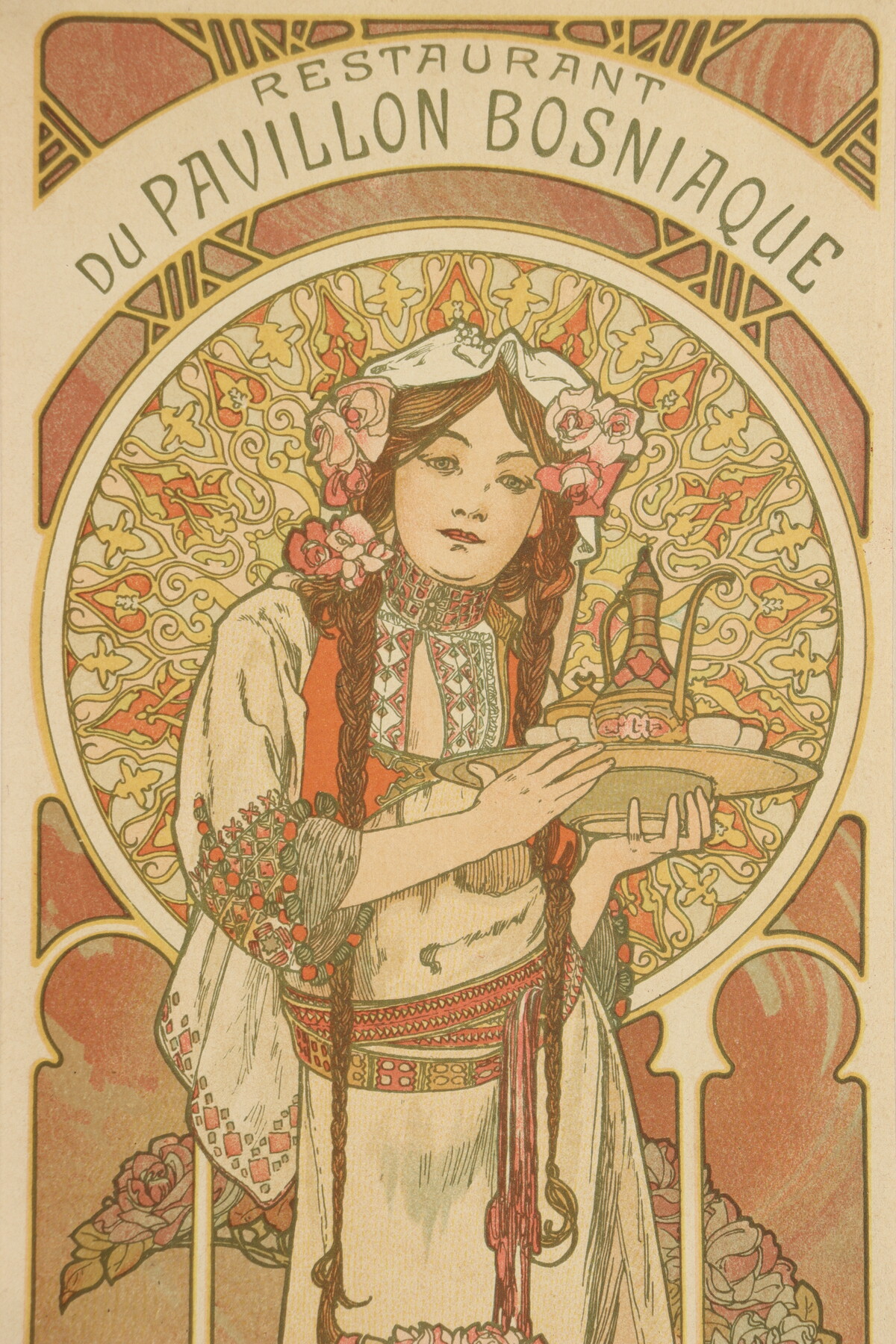 Menu du Pavillon Bosniaque pour l'Exposition Universelle de 1900 par Alphonse Mucha