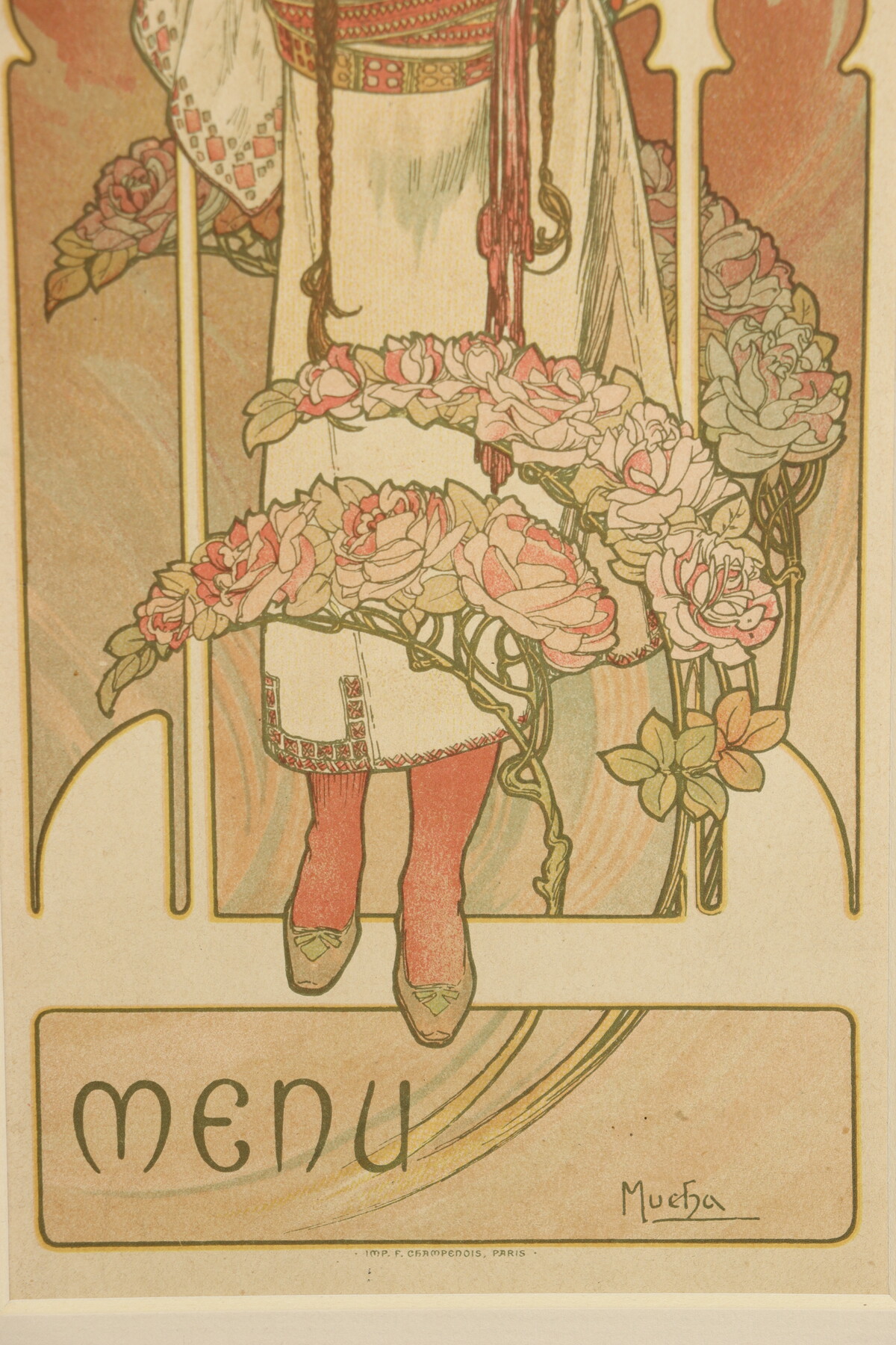 Menu du Pavillon Bosniaque pour l'Exposition Universelle de 1900 par Alphonse Mucha