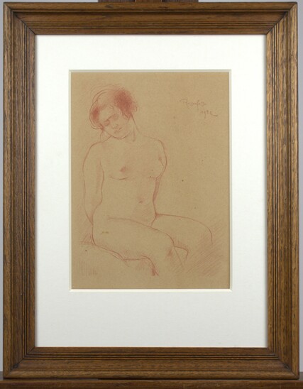 Seated nude by Armand Rassenfosse