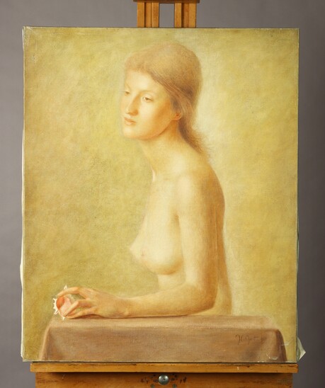 Nude with a seashell by Jean-Claude Janet