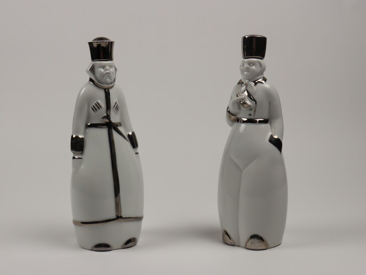 Pair of porcelain bottles by Langenthal