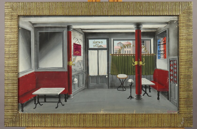 Pair of theatre sets by Felix Labisse