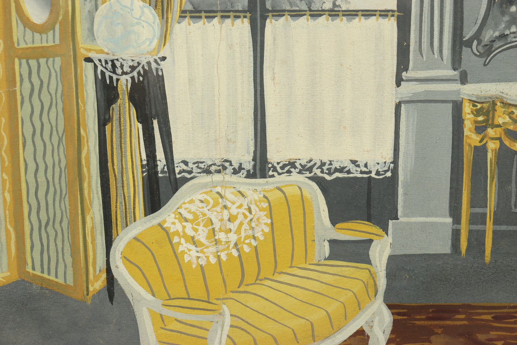 Paire de décors de théâtre par Félix Labisse