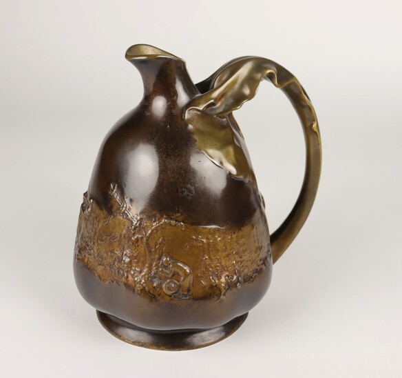 Bronze pitcher by Jean Baffier