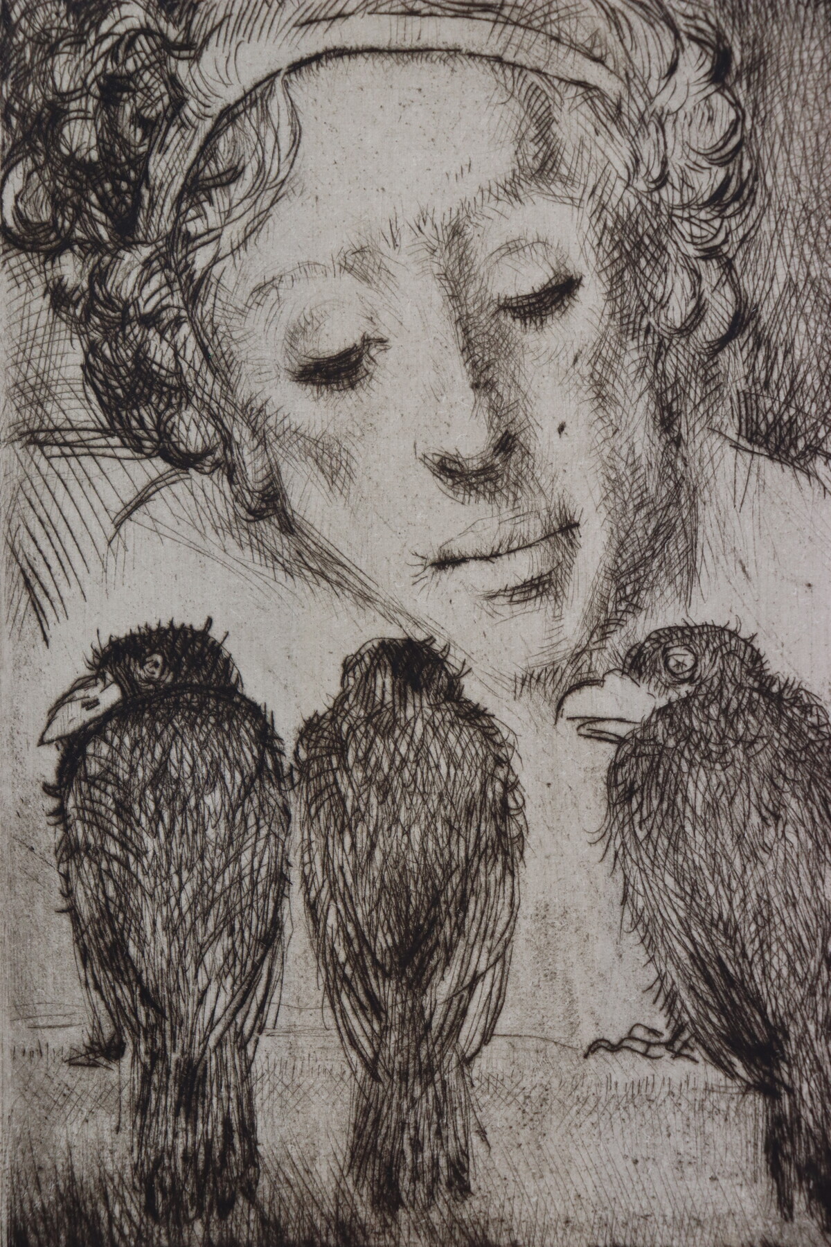 Portrait aux trois corbeaux par Nicolas Eekman
