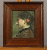 Portrait de jeune femme de profil par David Oyens