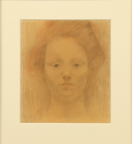 Portrait of a model by Armand Rassenfosse