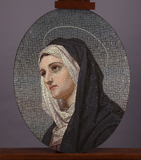 Mosaic portrait of a saint