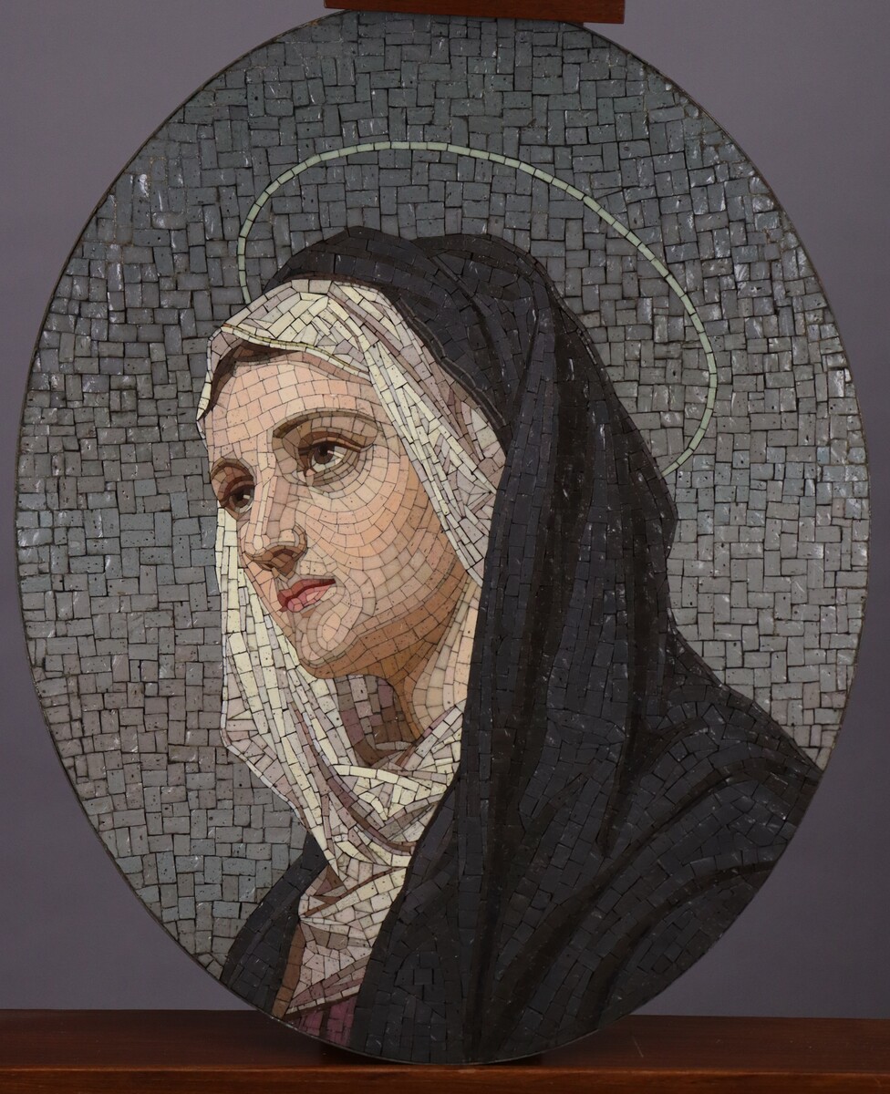 Portrait de sainte en mosaïque