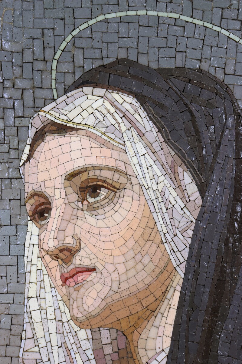 Portrait de sainte en mosaïque