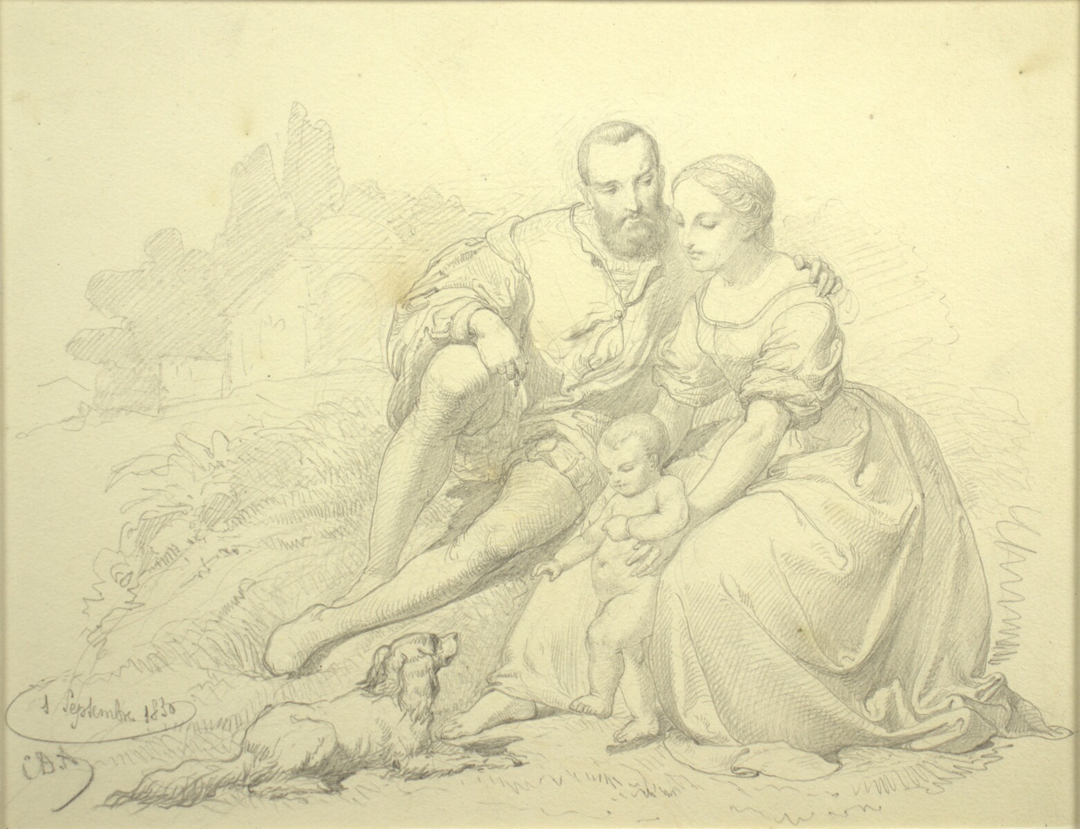Scène de famille par Cesare Dell'Acqua