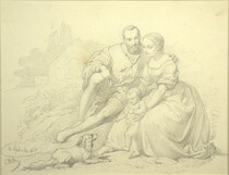 Scène de famille par Cesare Dell'Acqua