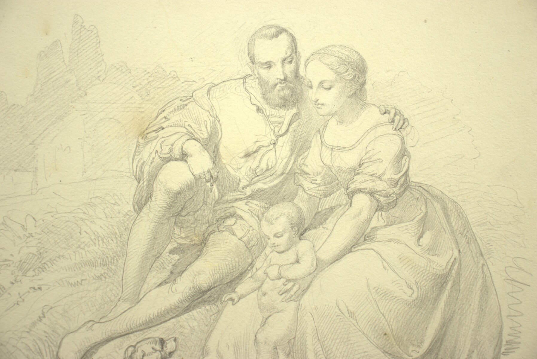Scène de famille par Cesare Dell'Acqua