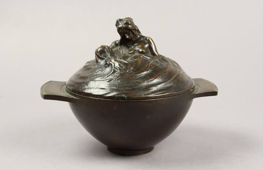 Sugar bowl with lid by Alexandre Charpentier