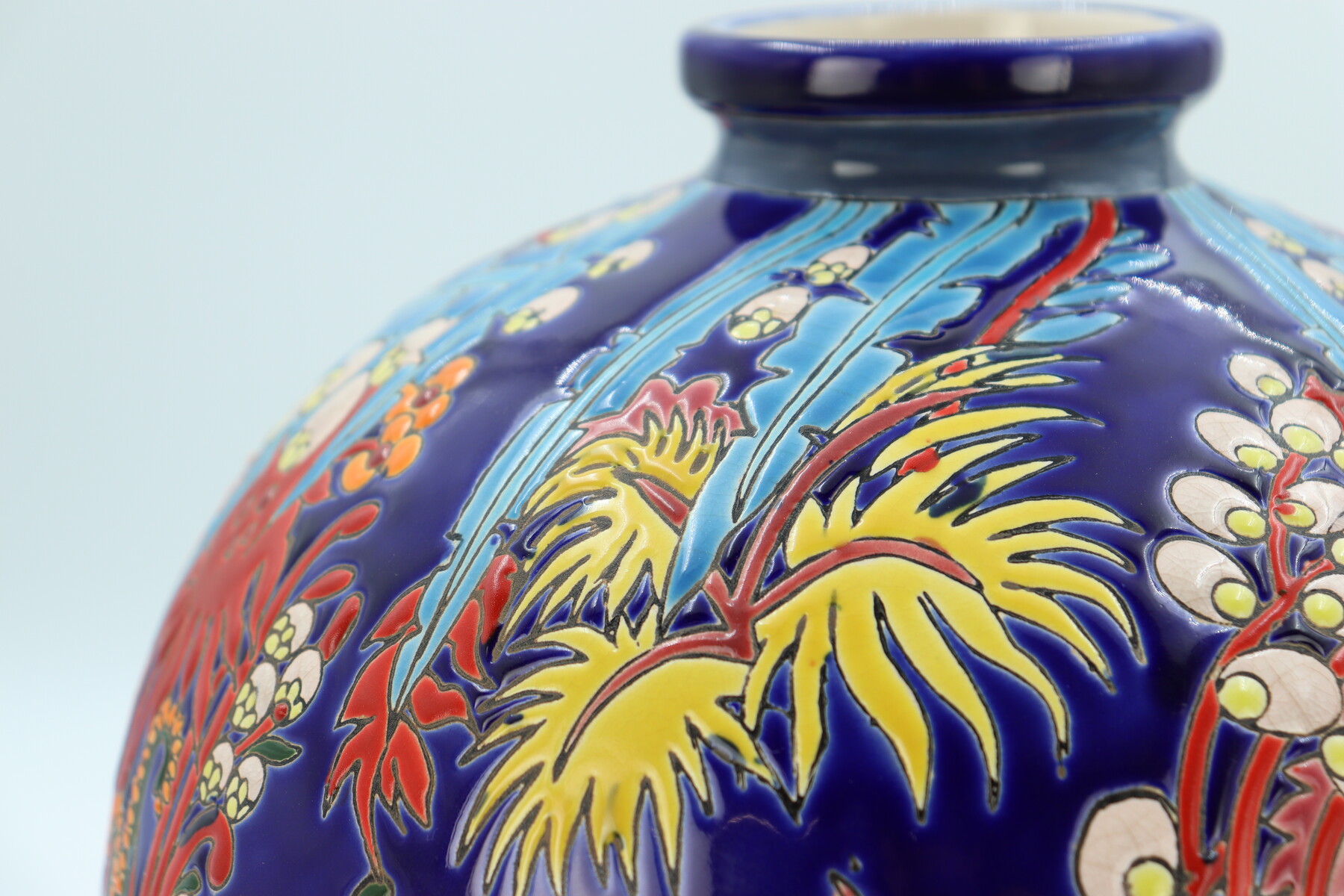 Vase Boch Keramis, modèle Jungle