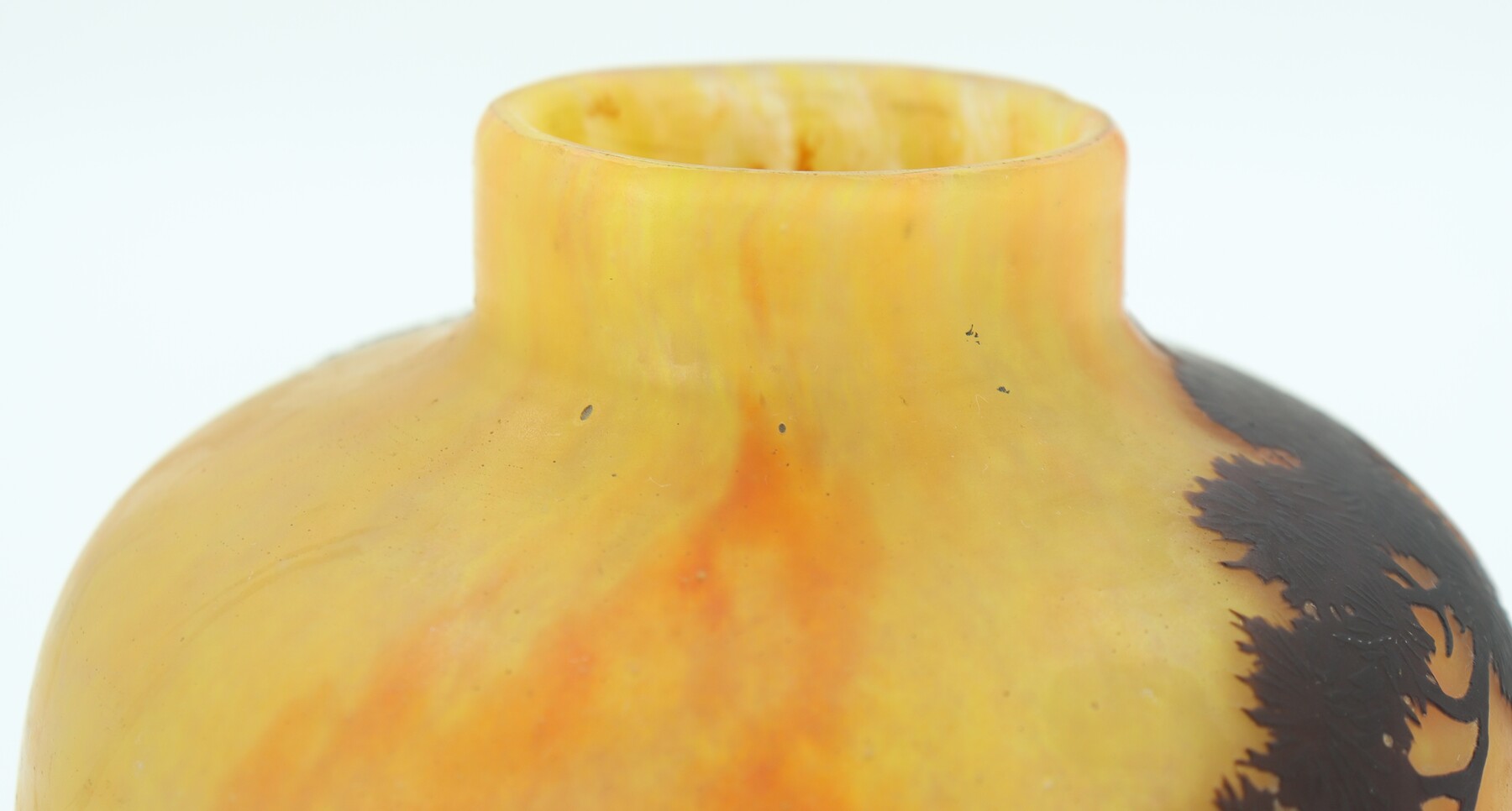 Vase Daum au paysage marin