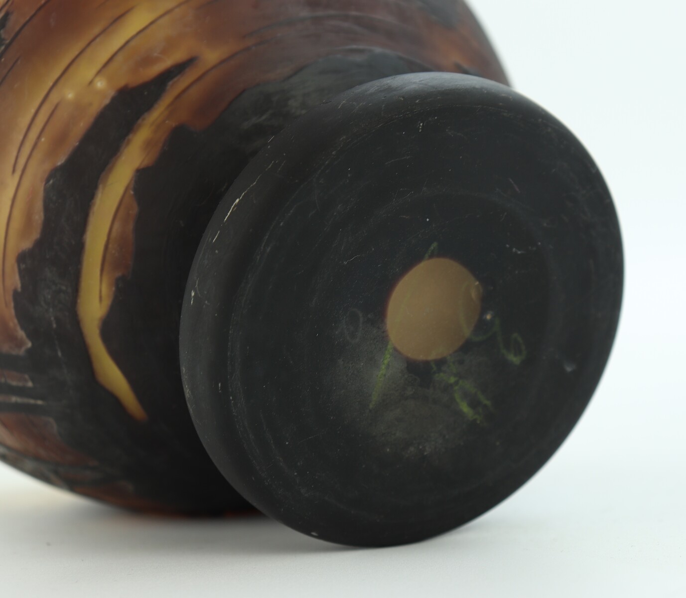 Vase Daum au paysage marin