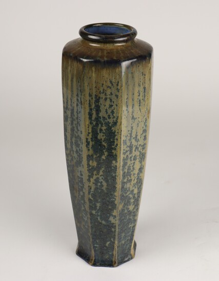 Vase in stoneware of Pierrefonds with crystallization glaze