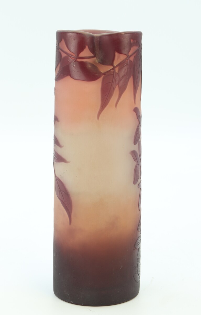 Vase Gallé à décor de glycines