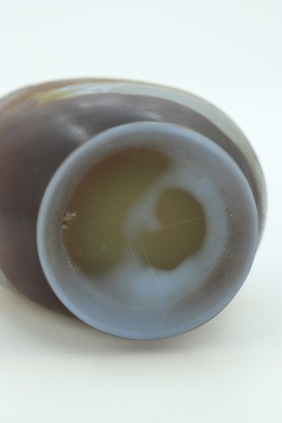 Vase Gallé à décor de paysage lacustre