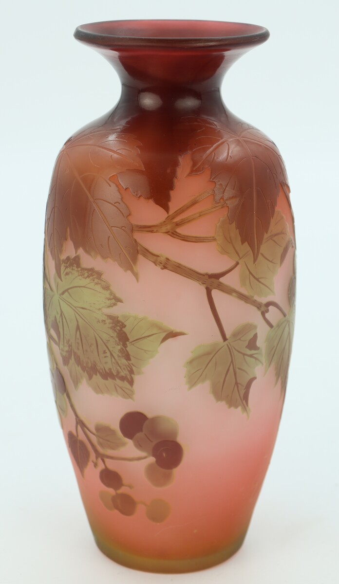 Vase Gallé à décor de vigne