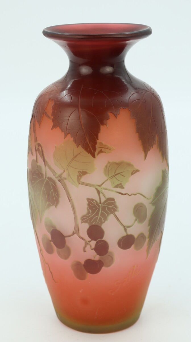 Vase Gallé à décor de vigne