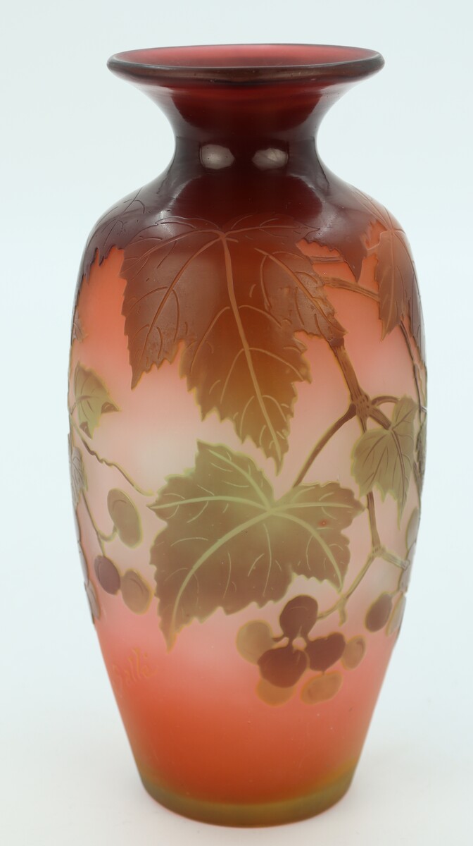 Vase Gallé à décor de vigne