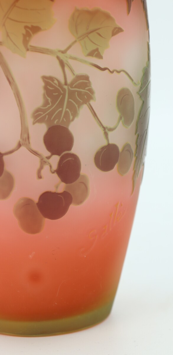 Vase Gallé à décor de vigne