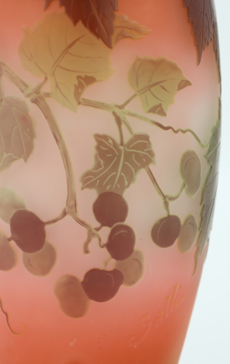 Vase Gallé à décor de vigne