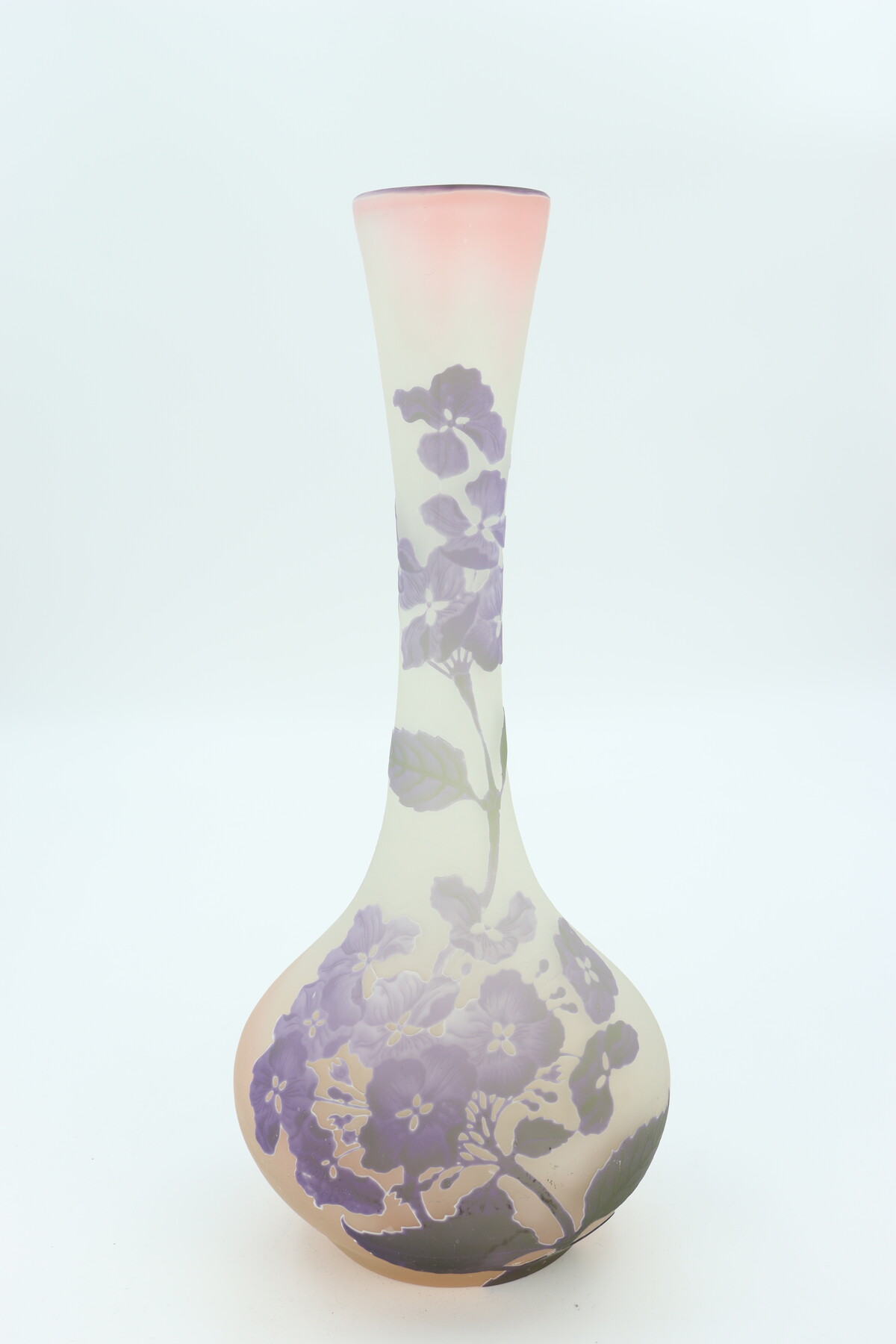 Vase Gallé à décor d'hortensias