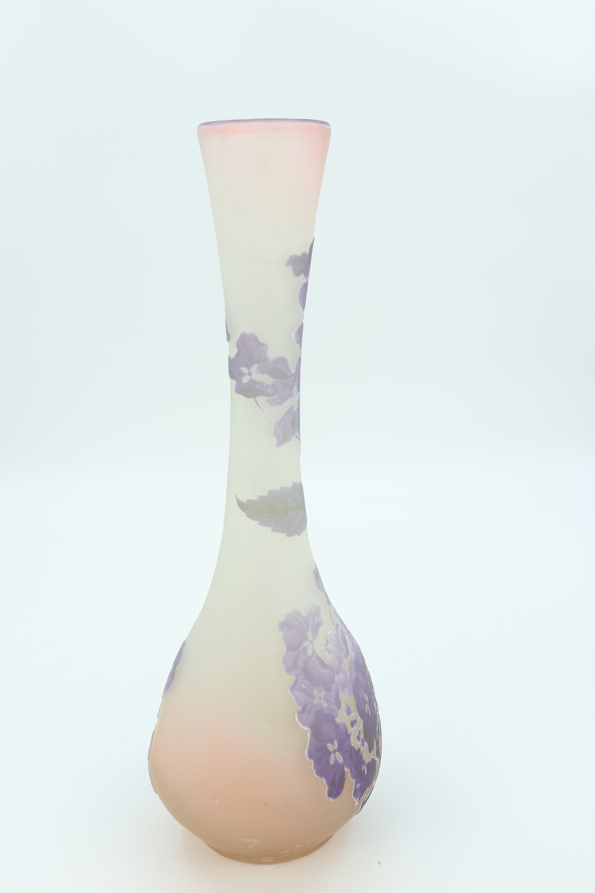 Vase Gallé à décor d'hortensias