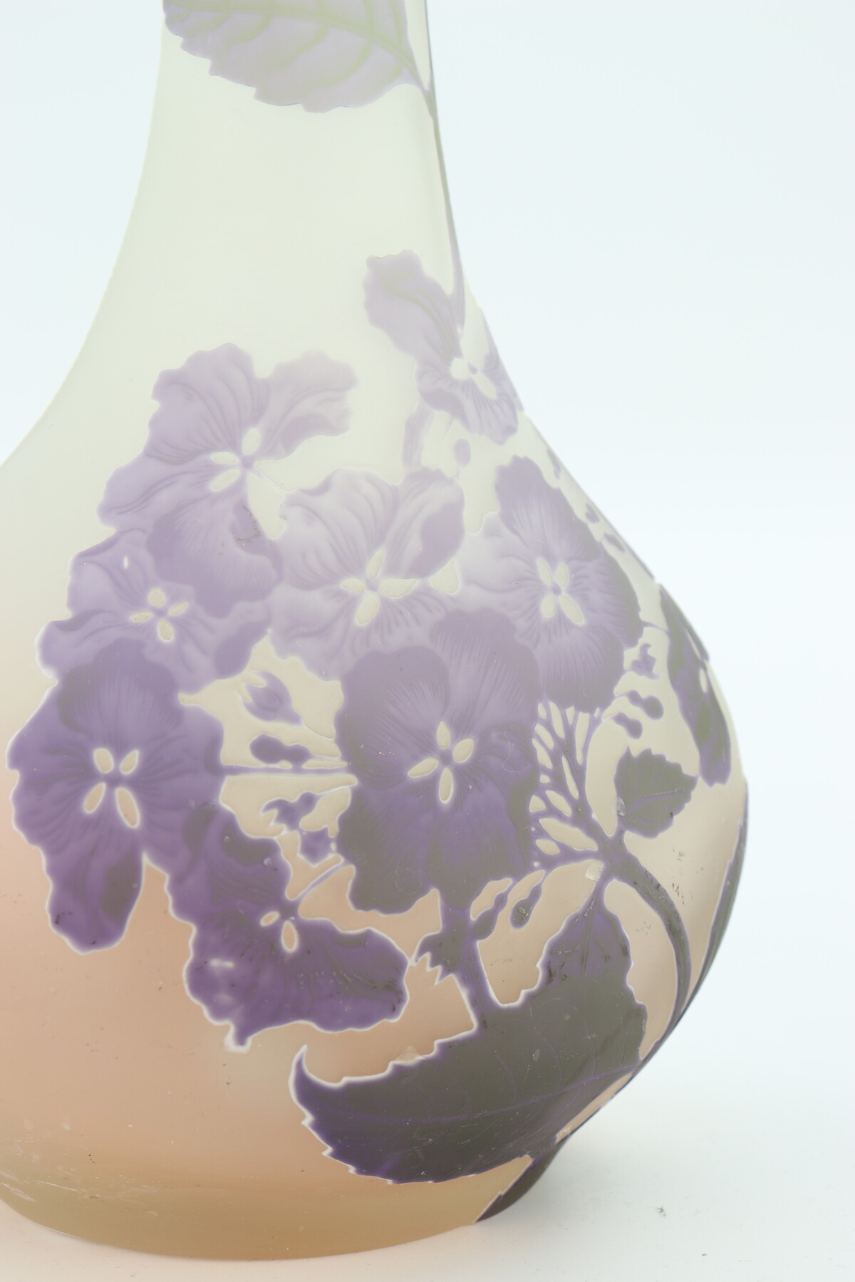 Vase Gallé à décor d'hortensias