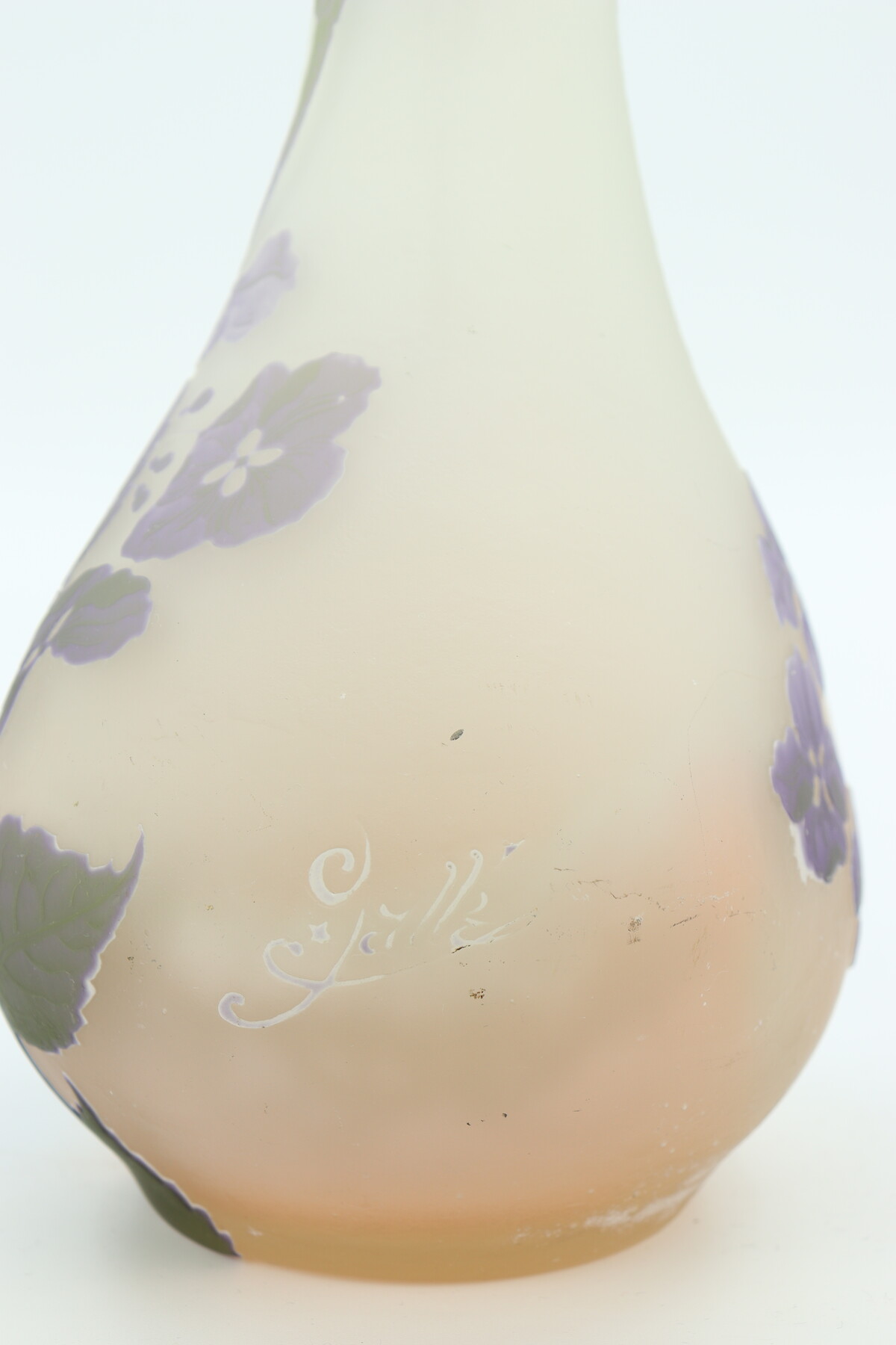 Vase Gallé à décor d'hortensias