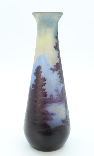 Galle vase with Vosges landscape