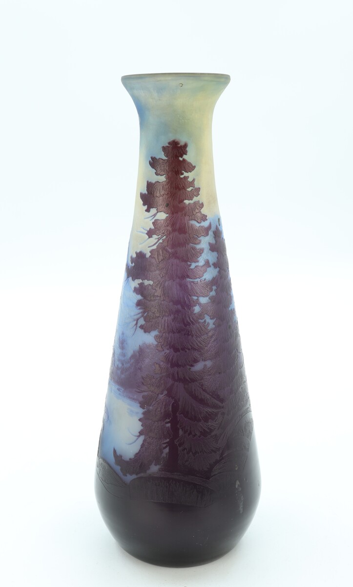 Vase Gallé à paysage des Vosges